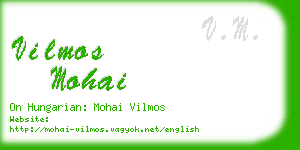 vilmos mohai business card